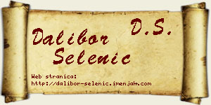 Dalibor Selenić vizit kartica